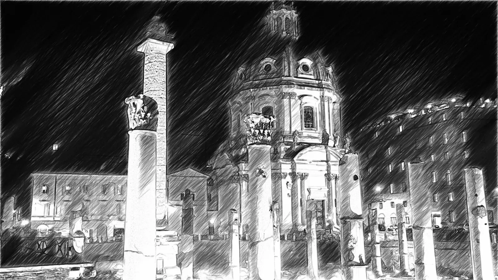 Roma pellicola backlit da Massimo Frascogna