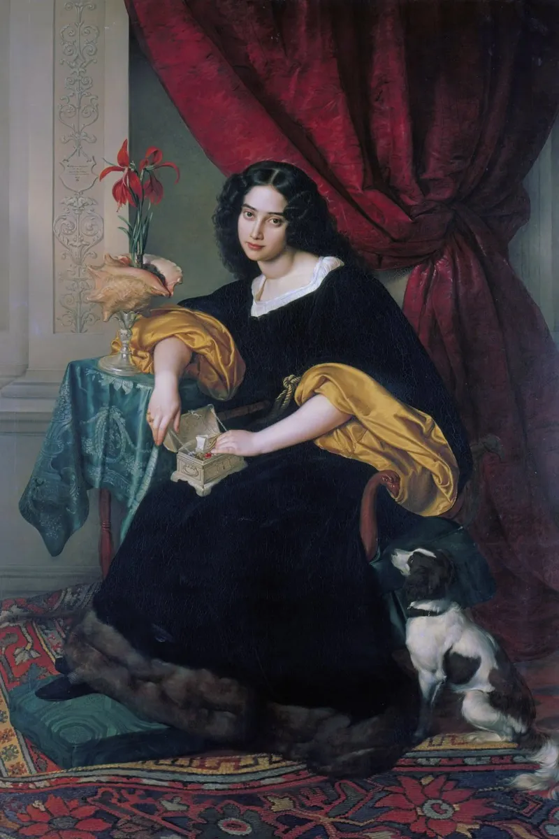 Julius Hubner - Pauline Hubner (1829) pellicola backlit da William Store
