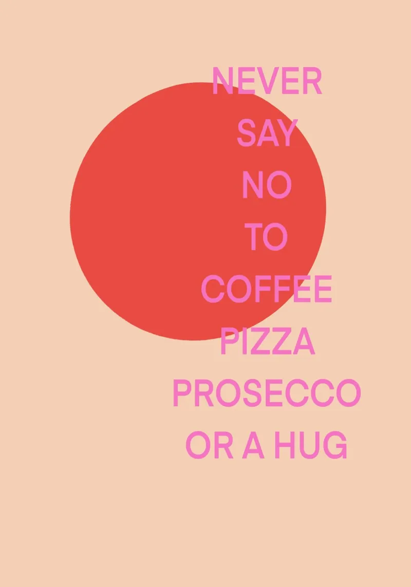 Modernes Typografie-Poster – Never Say No to... poster with wooden frame by Poster Print Studio