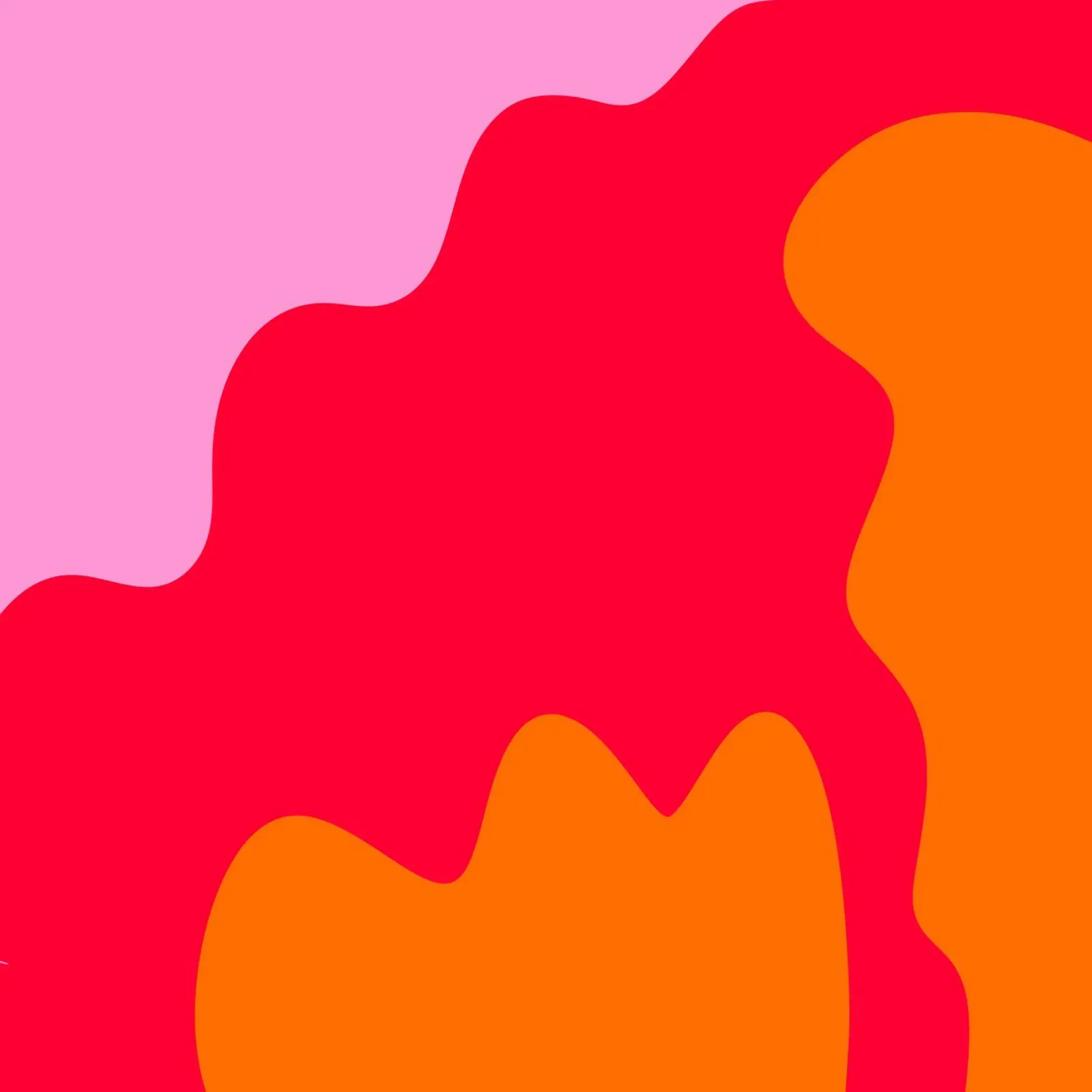 Forme di color blocking rosa, rosso, arancione pellicola backlit da Wackapacka