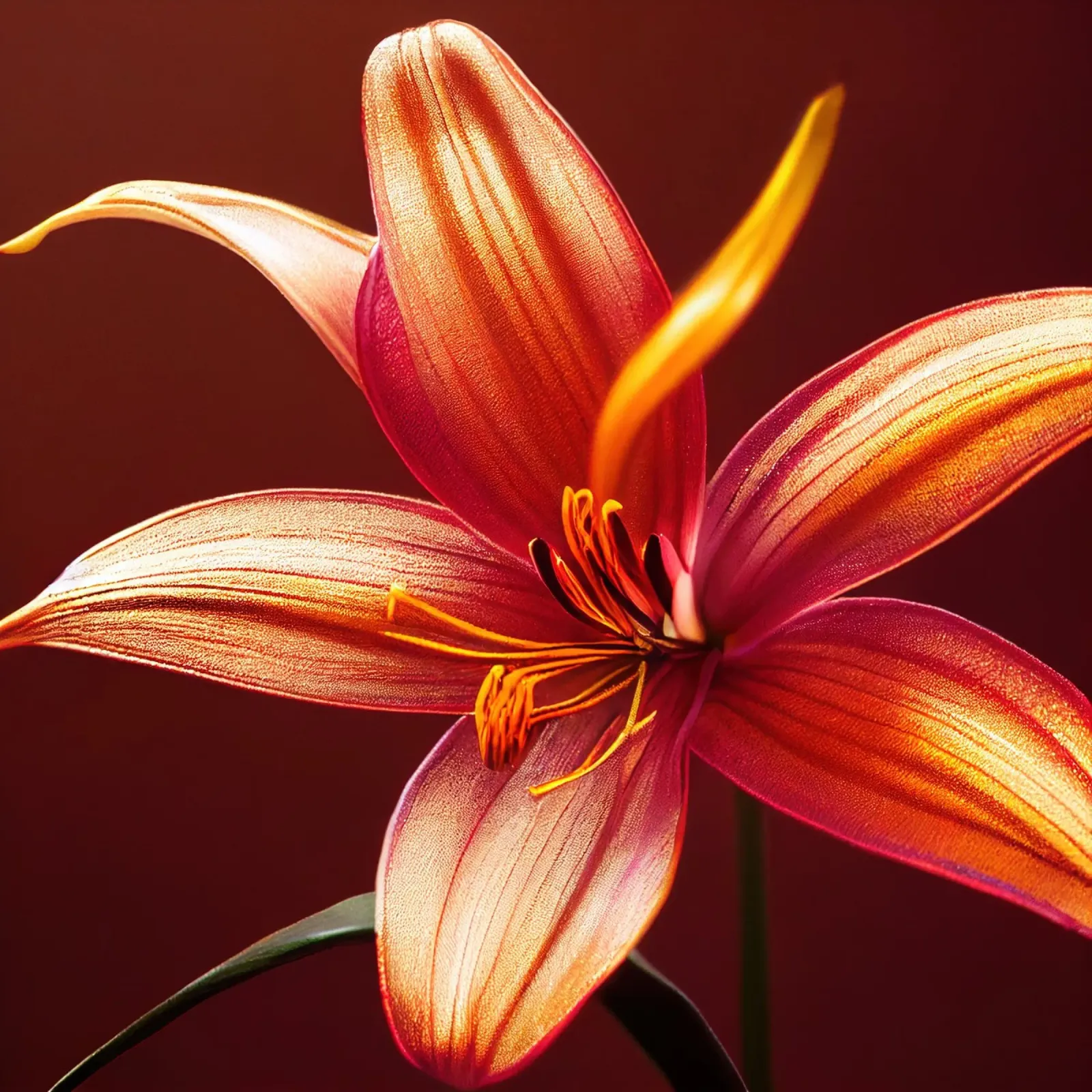 Macro fiore di giglio asiatico pellicola backlit da Bold Blooms