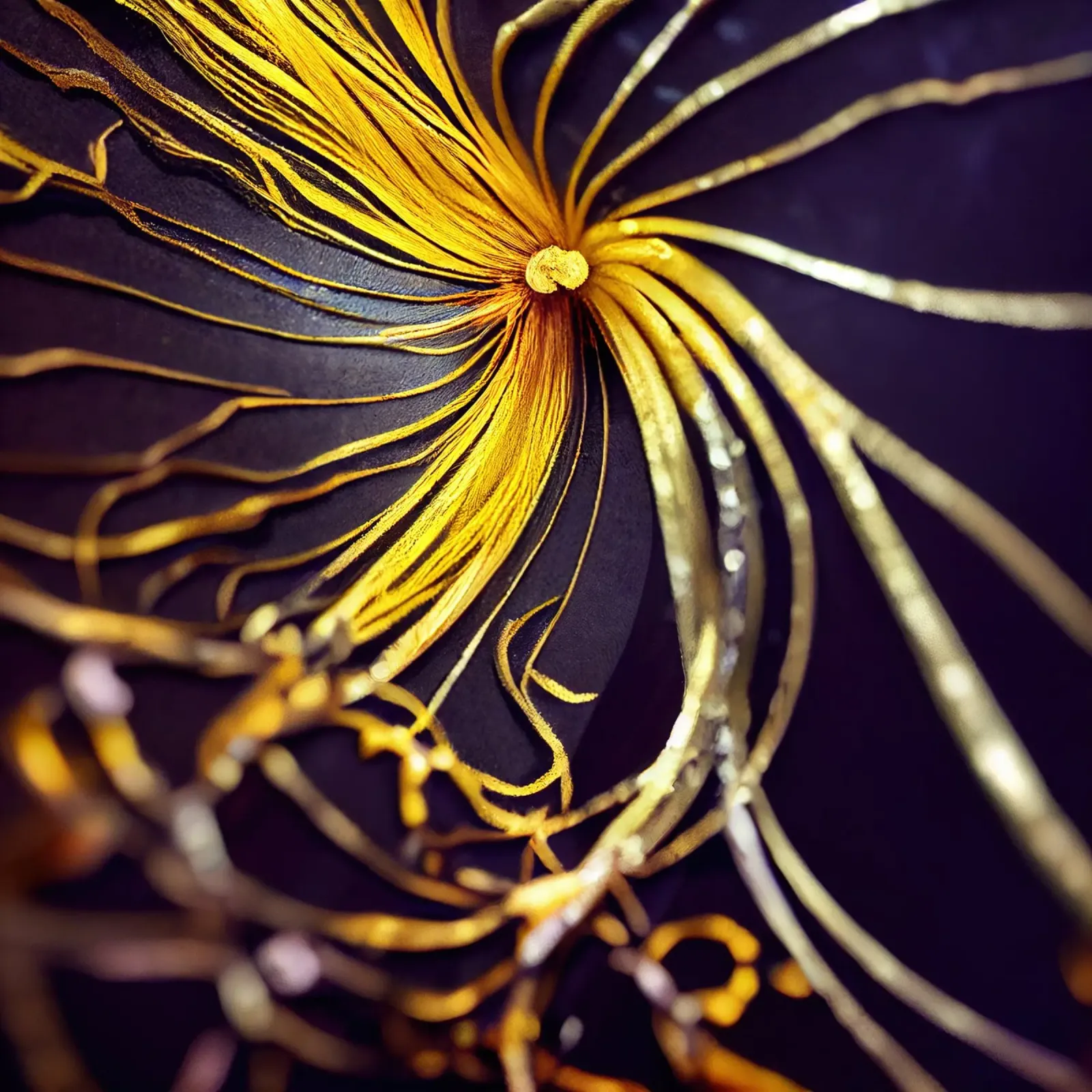 Macro Fiore di curcuma nera pellicola backlit da Bold Blooms