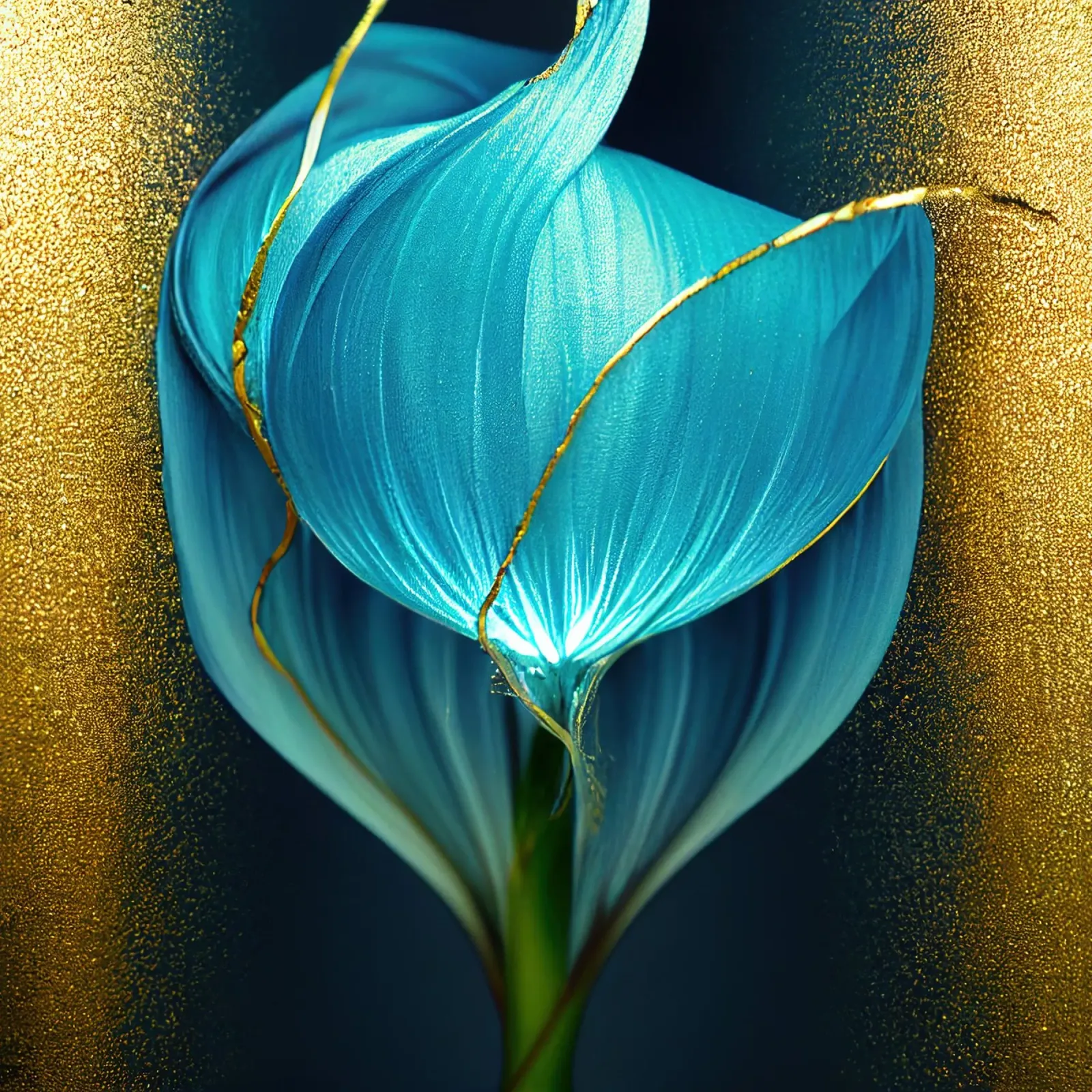 Macro Fiore blu della gloria mattutina pellicola backlit da Bold Blooms