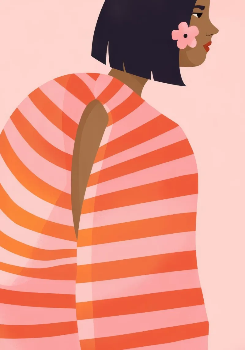 Camicia a righe sul retro pellicola backlit da Emery Kate