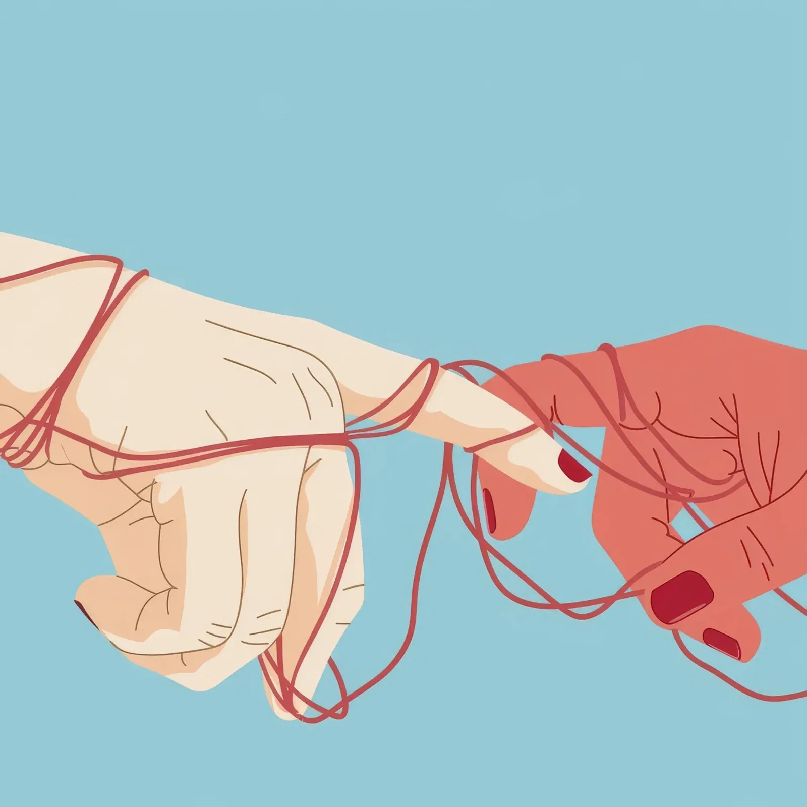 Connessione a stringa rossa tela da Emery Kate