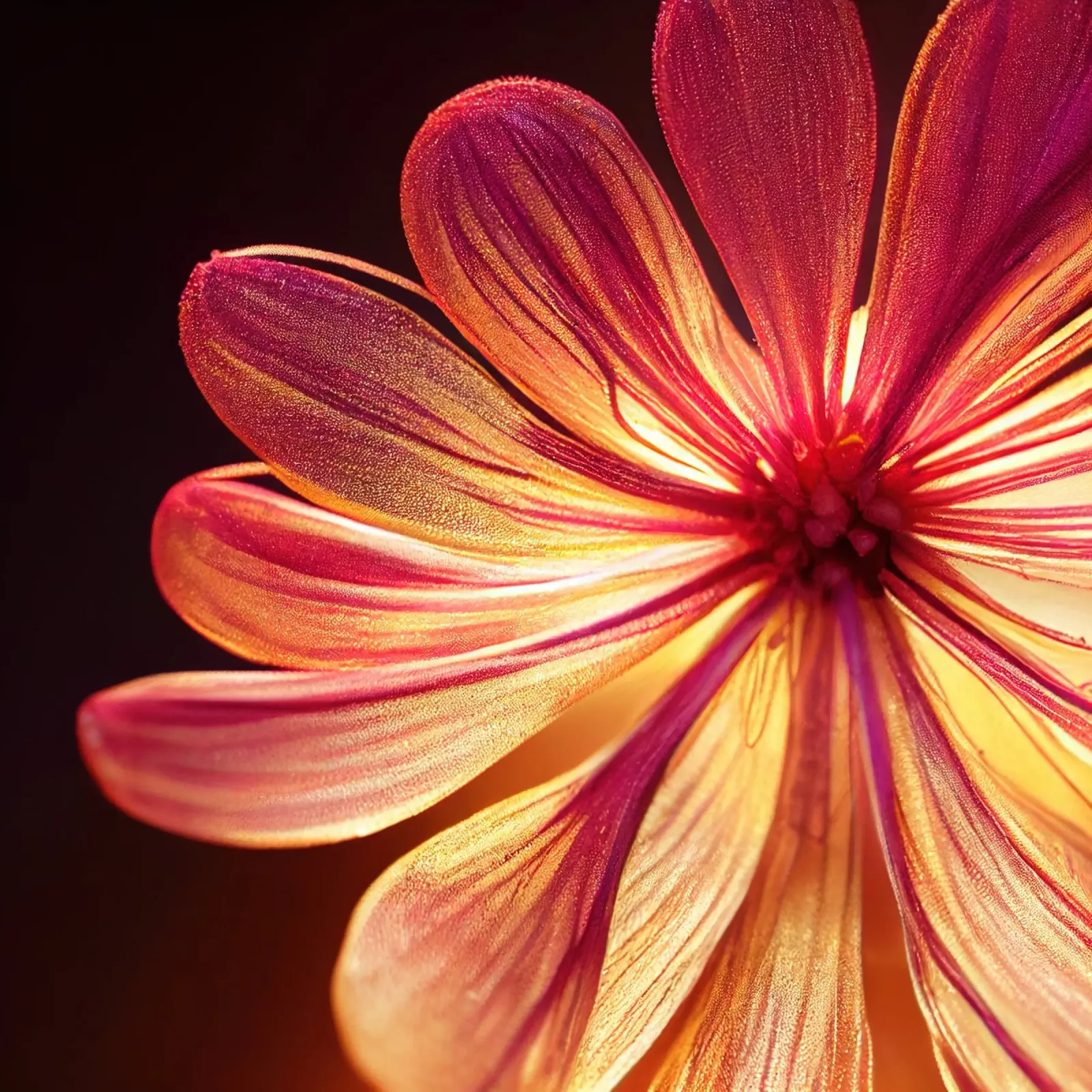 Macro fiore di drosera di Burmann pellicola backlit da Bold Blooms