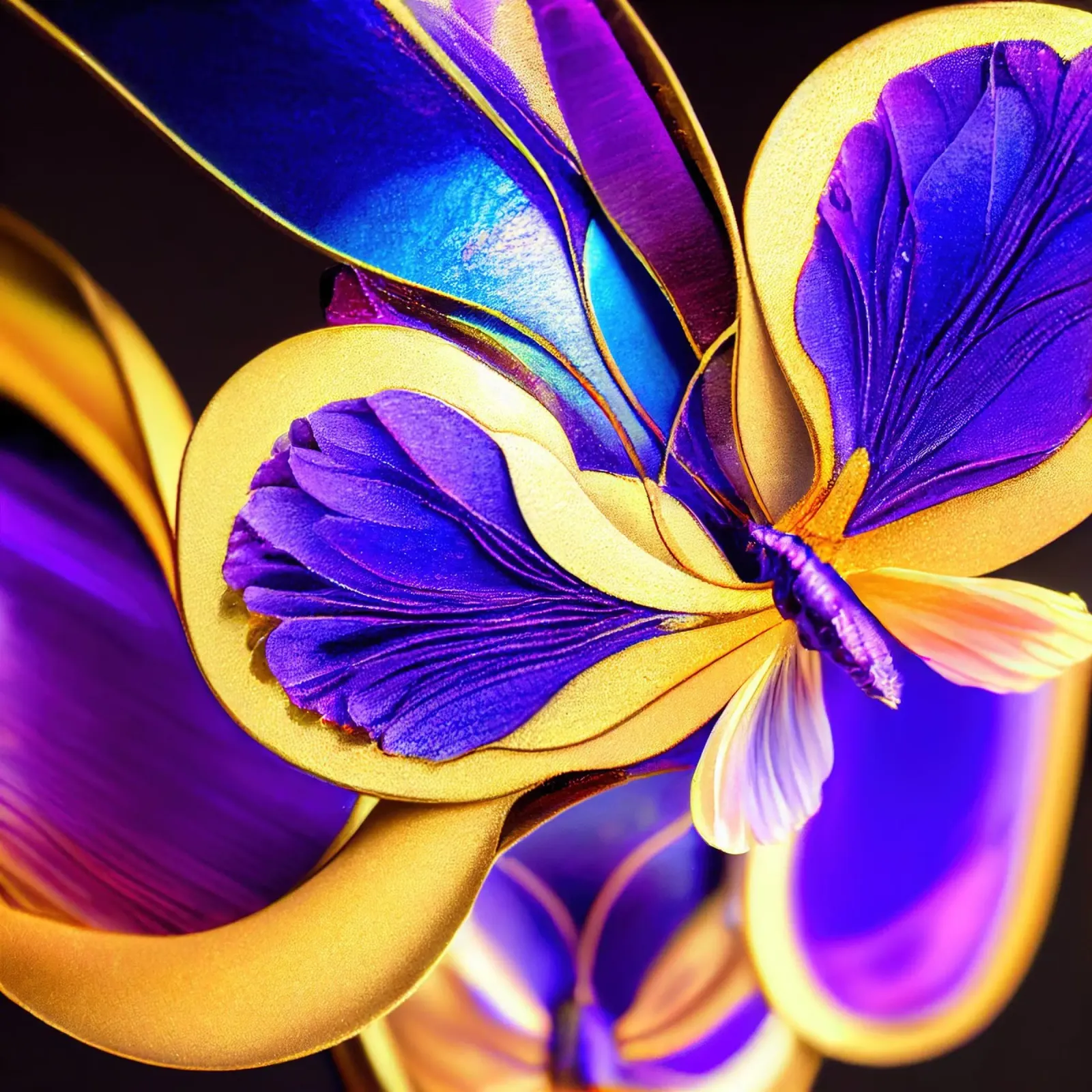 Macro Farfalla Fiore di pisello pellicola backlit da Bold Blooms