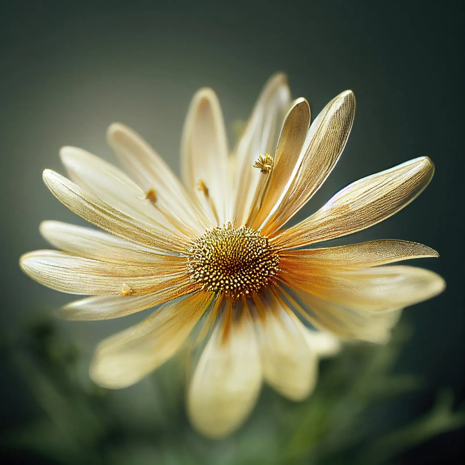 Fiore di camomilla macro alluminio dibond da Bold Blooms