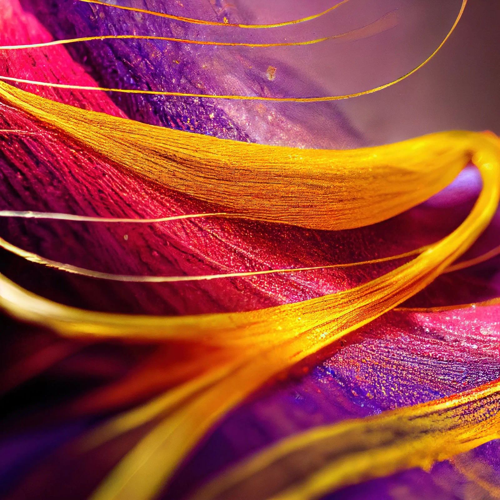 Macro Cobra Saffron Flower pellicola backlit da Bold Blooms
