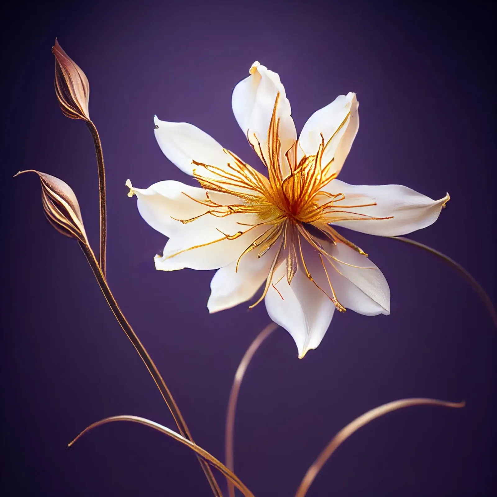 Macro fiore di aquilegia plexiglass da Bold Blooms