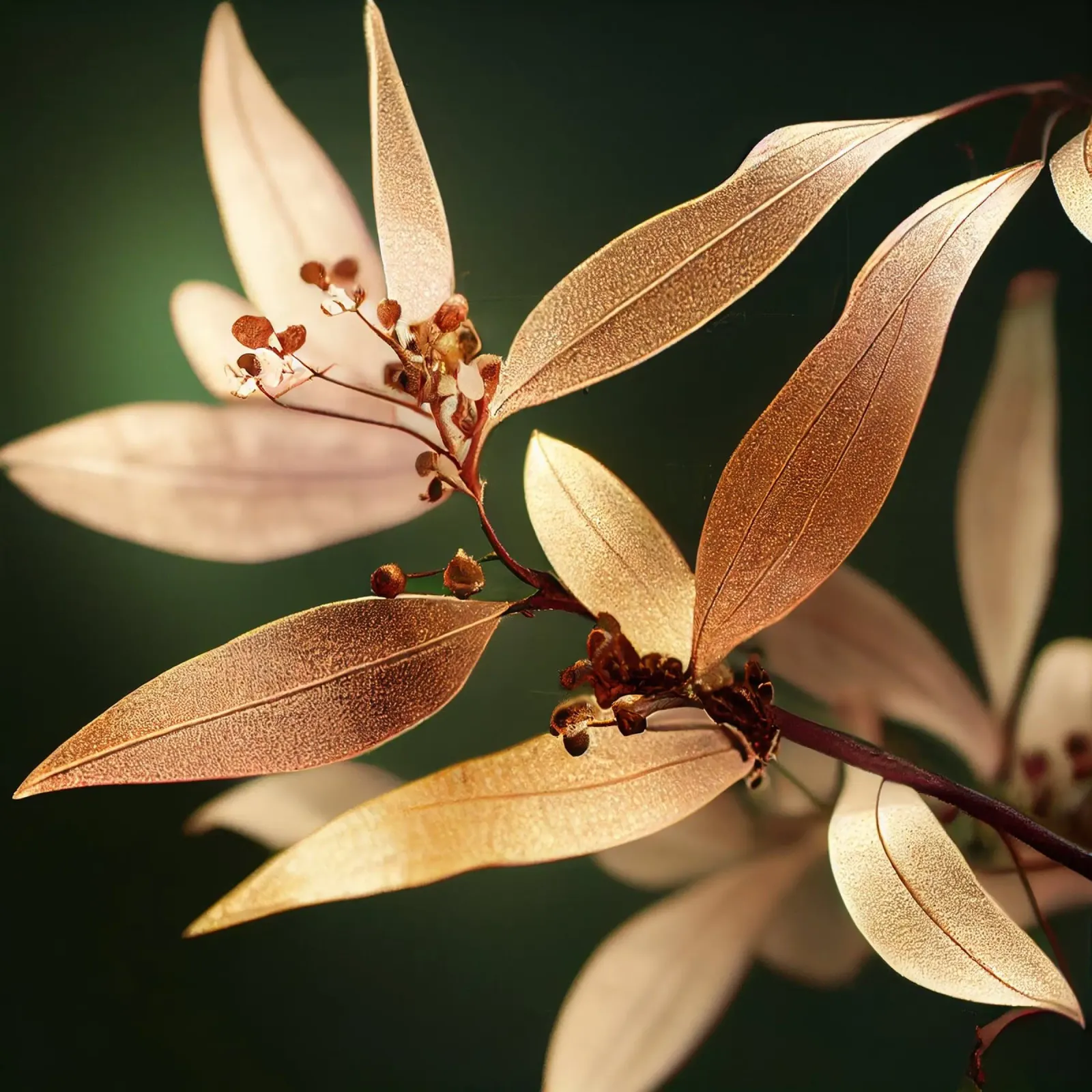 Macro Fiore di mirto comune pellicola backlit da Bold Blooms
