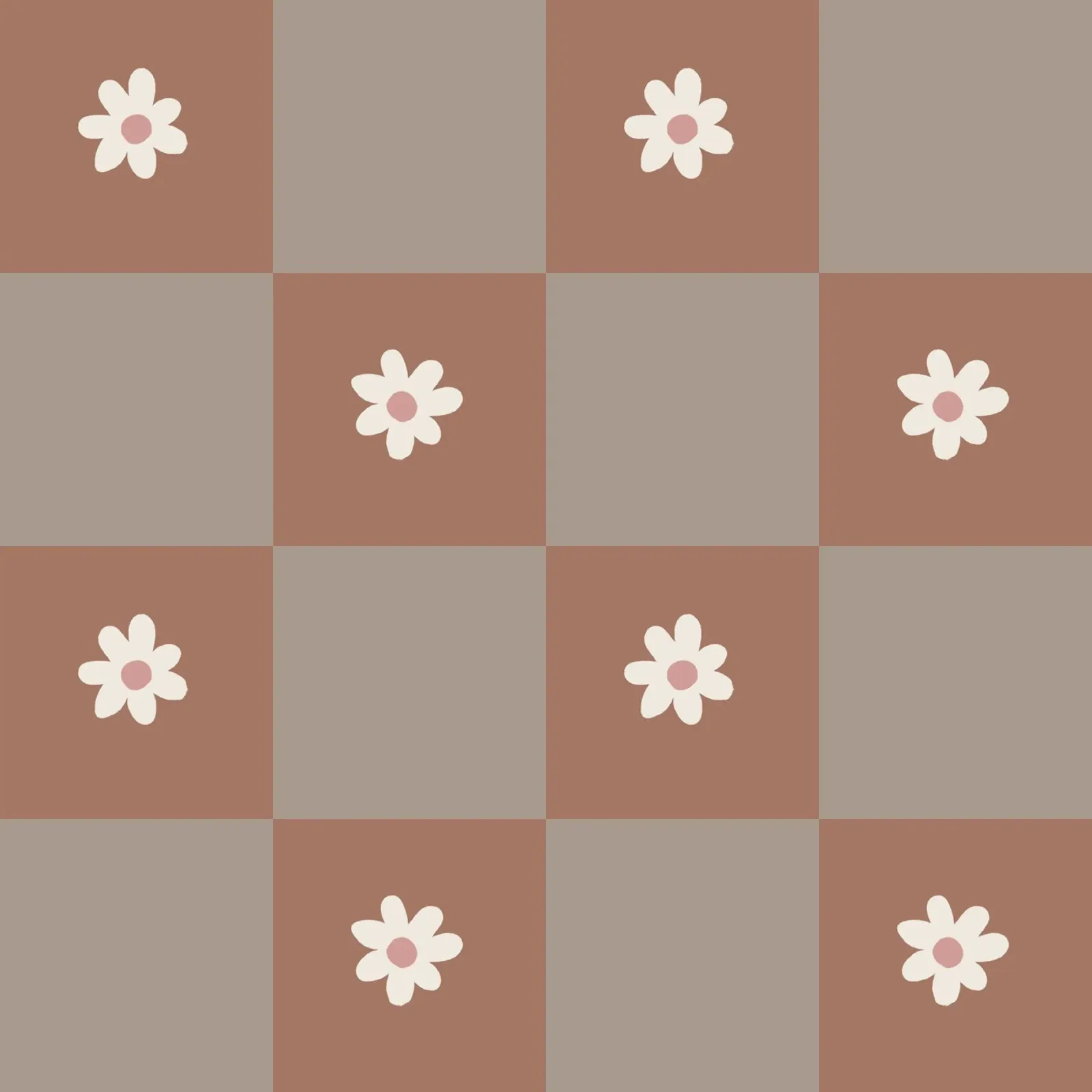Daisy grid - mocha mousse alu-dibond by Wackapacka