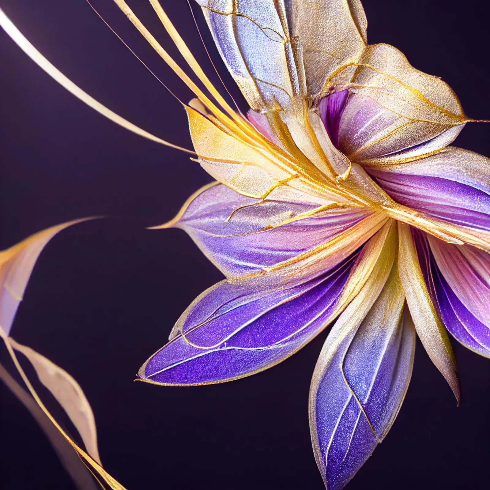 Macro Fiore indaco pellicola backlit da Bold Blooms