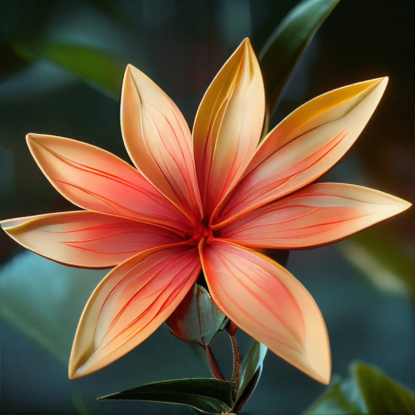 Macro Ixora Coccinea Flower pellicola backlit da Bold Blooms