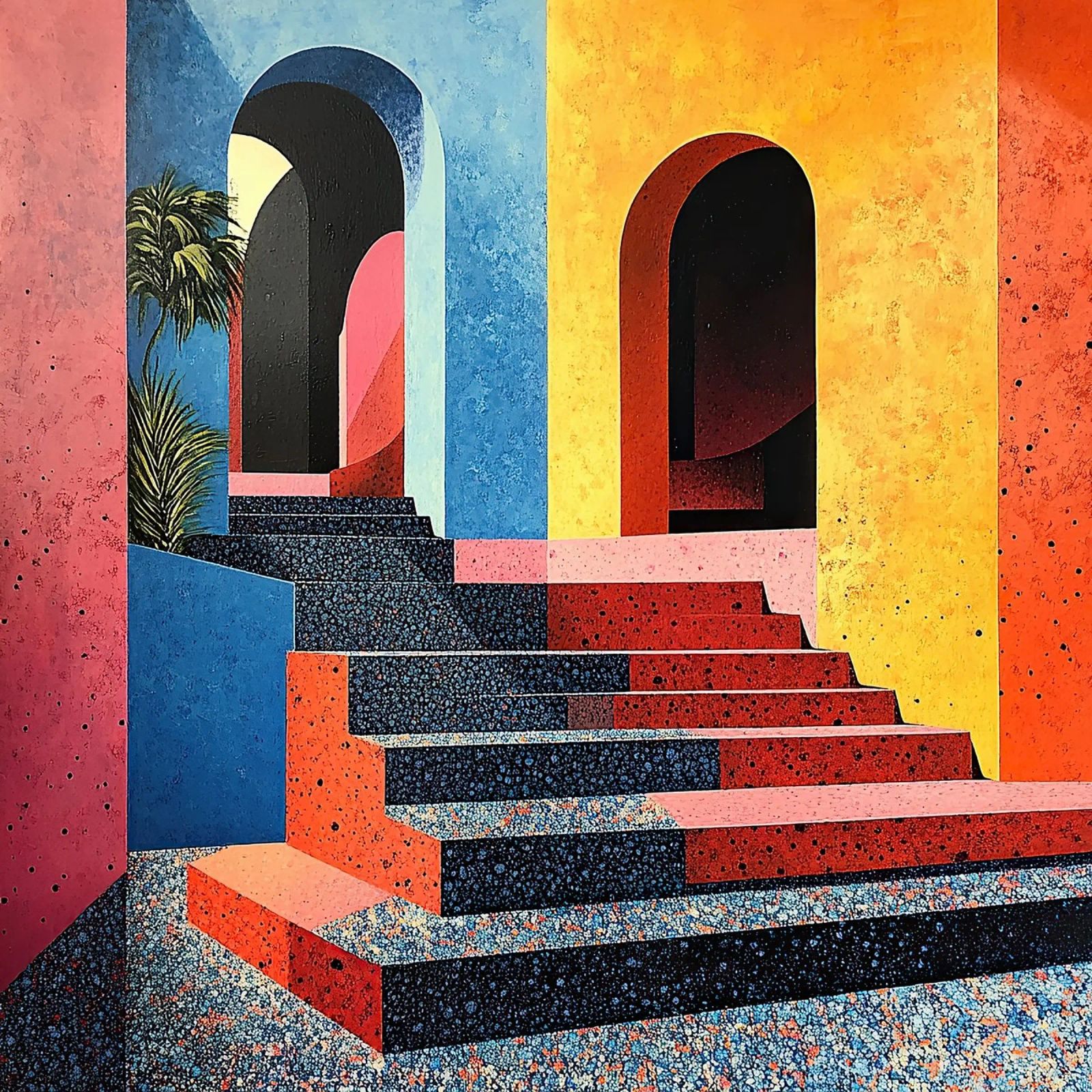 Surrealismo Architettura Design Geometria pannello forex da Nikis Art Studio