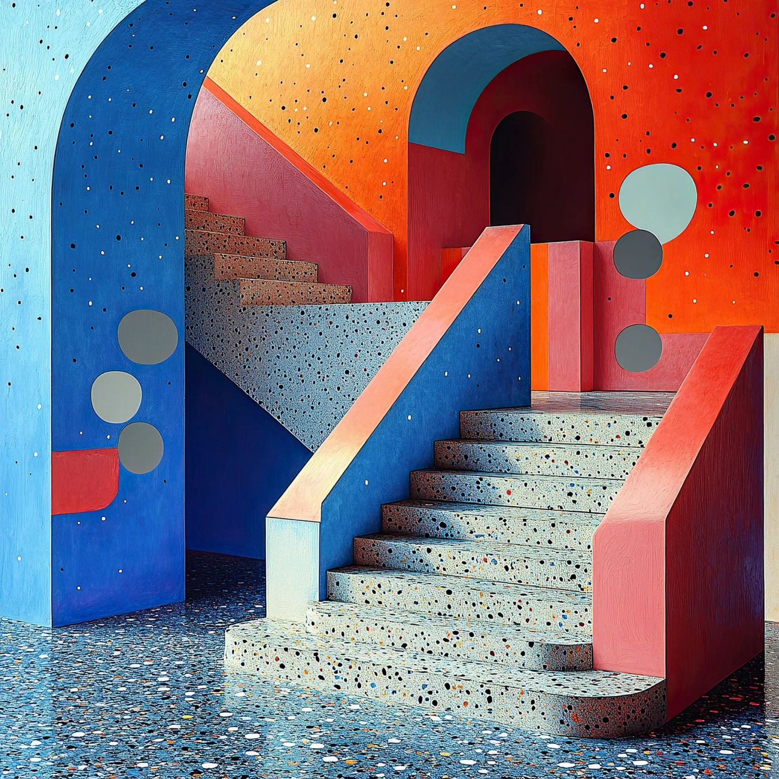 Surrealismo Architettura Design Geometria pannello forex da Nikis Art Studio