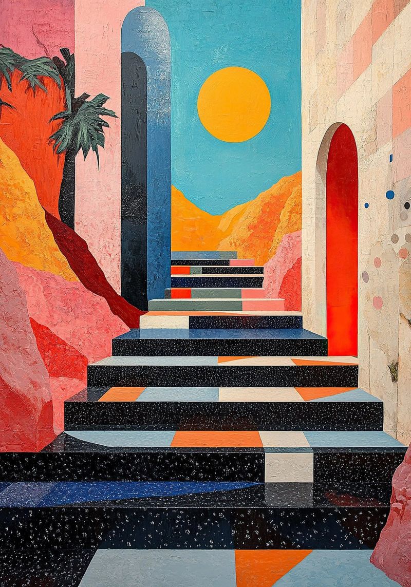 Surrealism Architecture Design Geometry poster by Nikis Art Studio