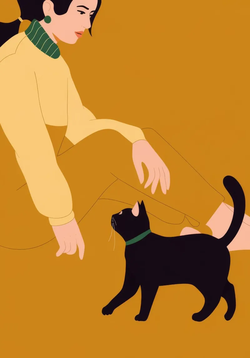 Personne et chat hahnemühle de Emery Kate