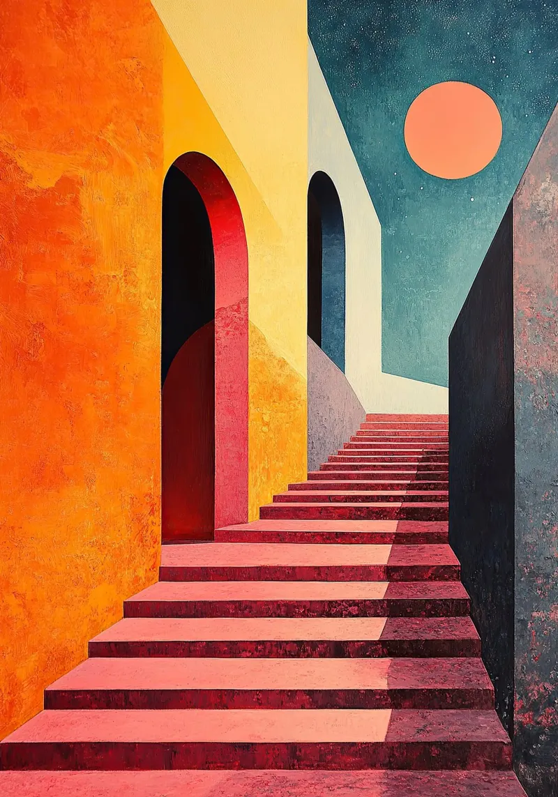 Surrealismo Architettura Design Geometria poster da Nikis Art Studio