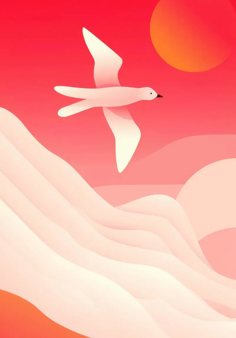 Uccello nel cielo pellicola backlit da Emery Kate