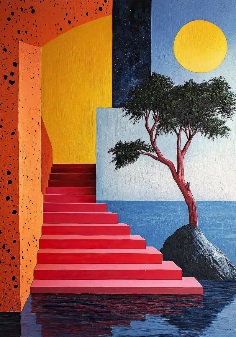 Surrealismo Architettura Design Geometria tela da Nikis Art Studio