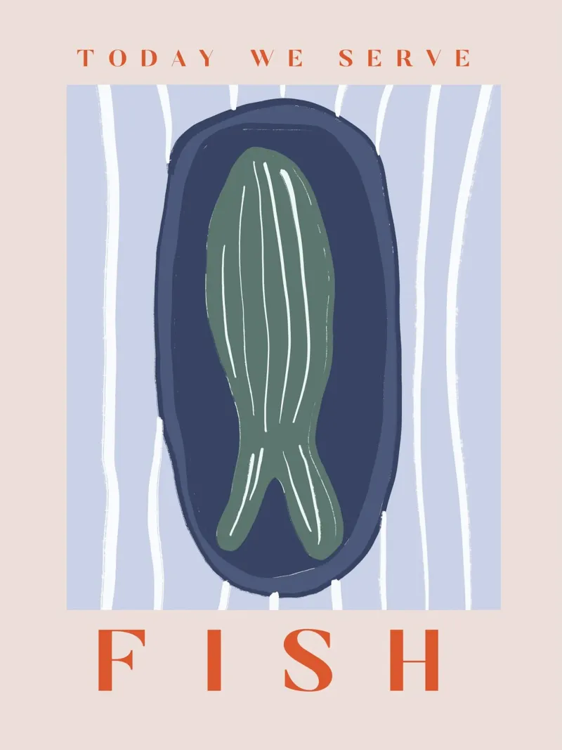 Today We Serve Fish poster da treechild
