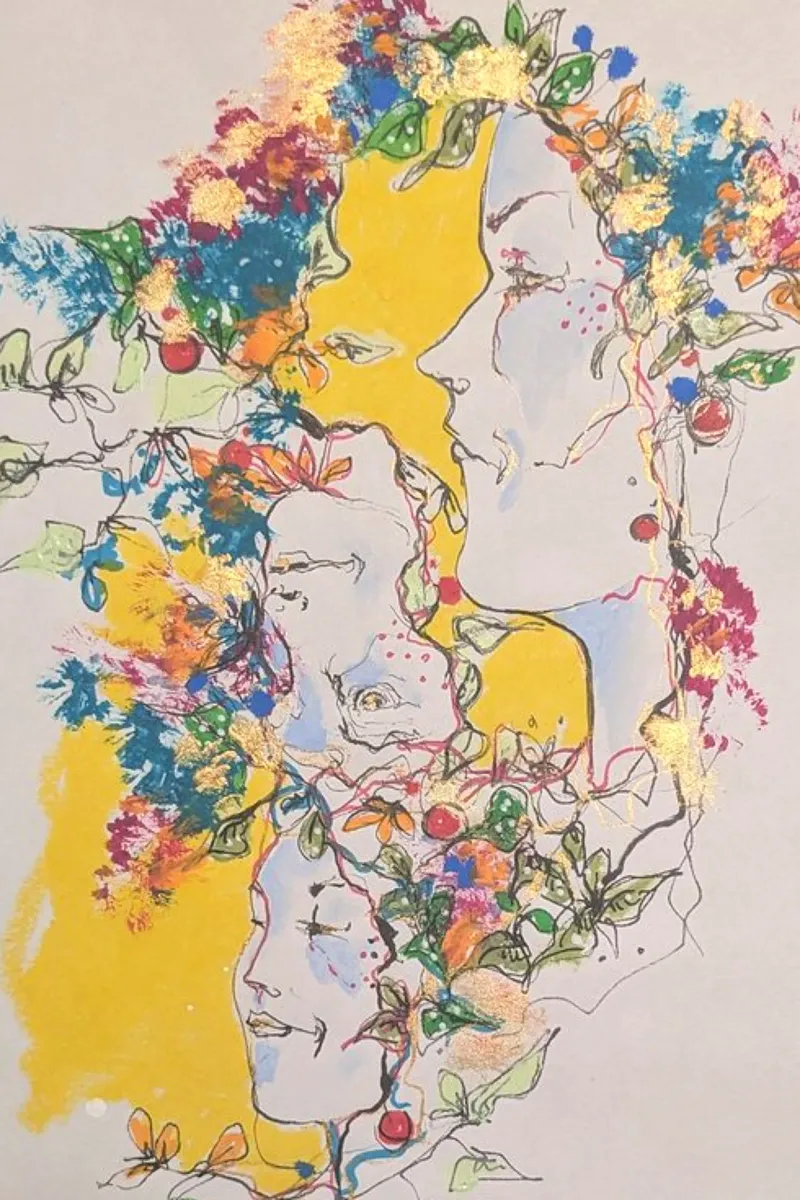 Femmes entrelacées hahnemühle by Bénédicte Berthod