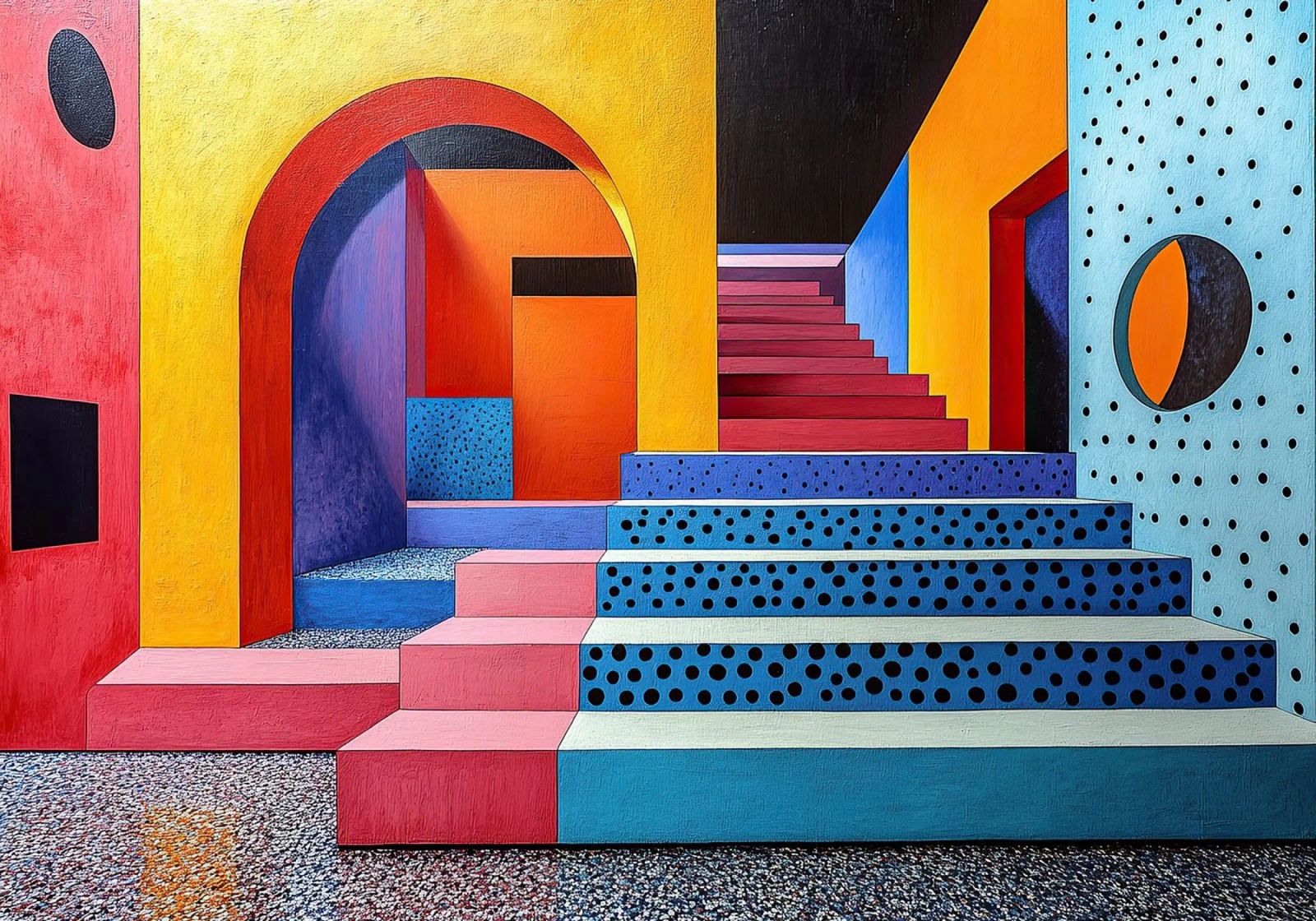 Surrealismo Architettura Design Geometria pannello forex da Nikis Art Studio