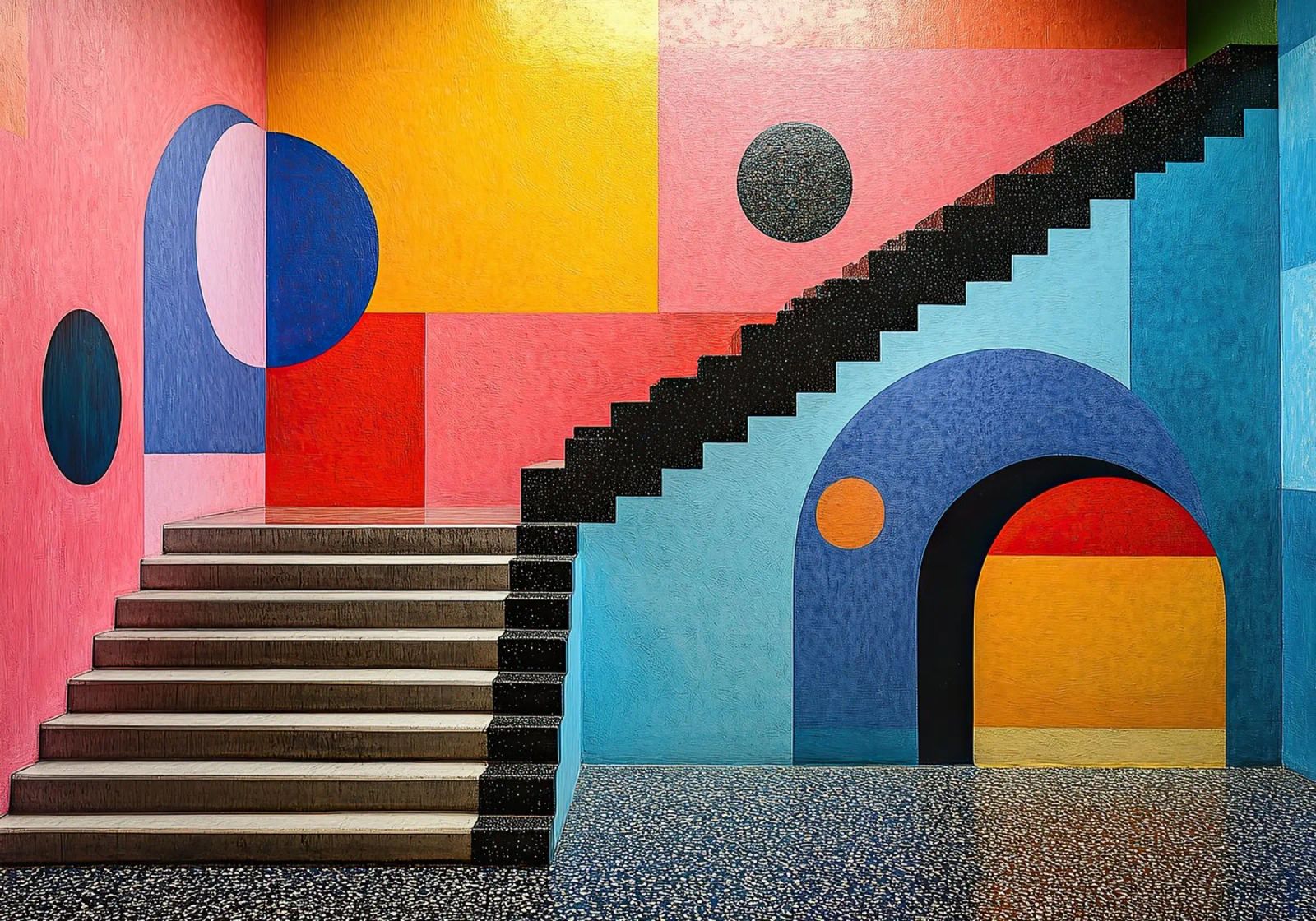 Surrealism Architecture Design Geometry poster by Nikis Art Studio