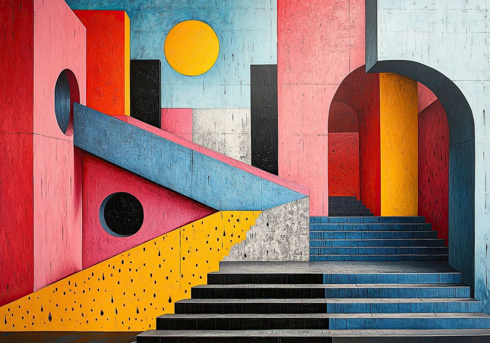 Surrealism Architecture Design Geometry poster by Nikis Art Studio