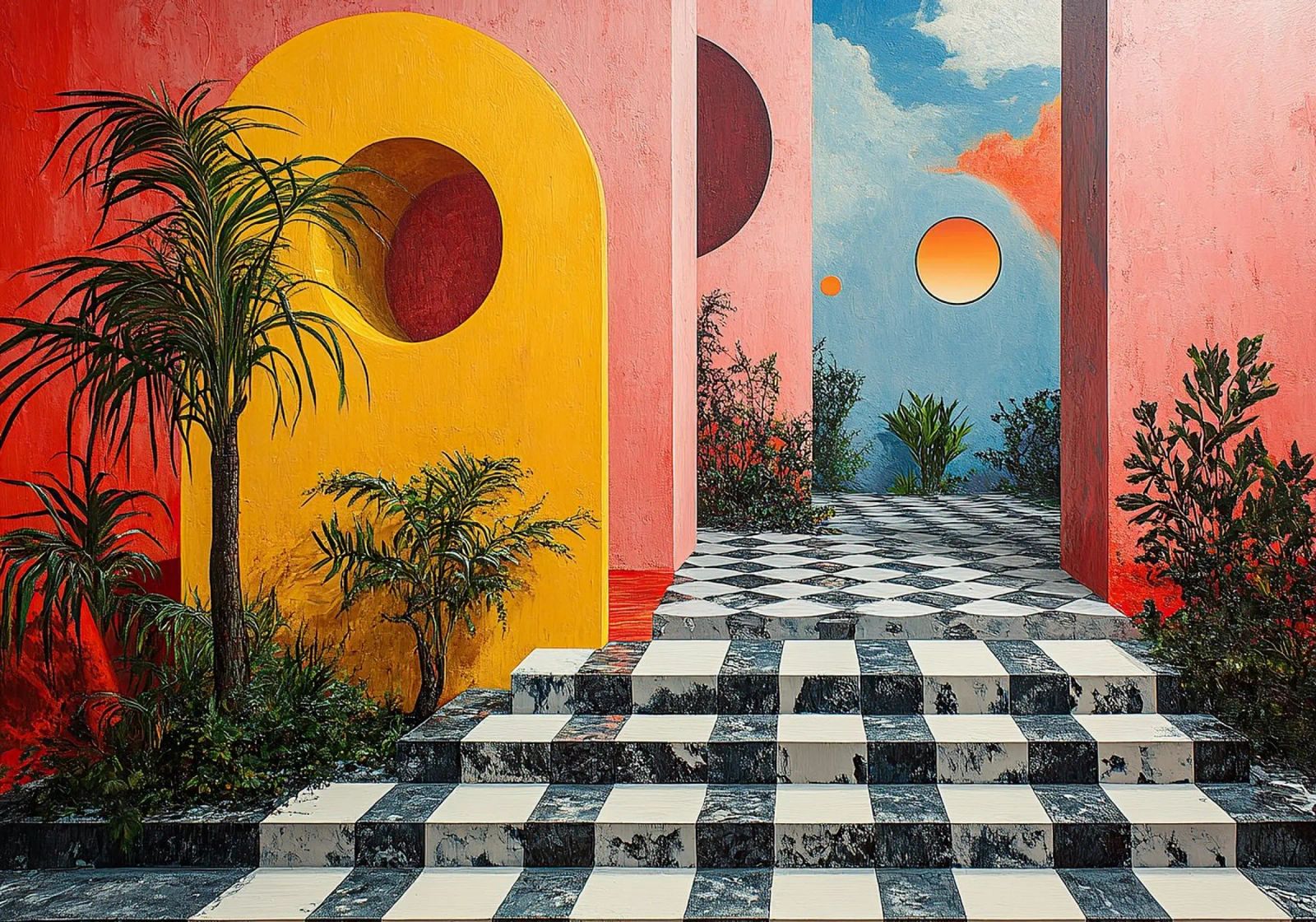 Surrealism Architecture Design Geometry poster by Nikis Art Studio