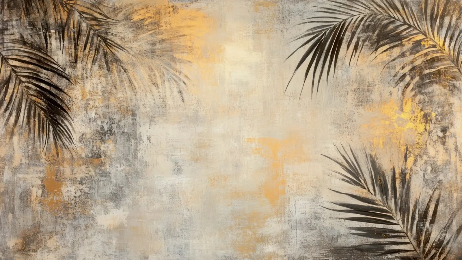 Elegant Palm Serenity canvas with Floater frame by Modern Muse