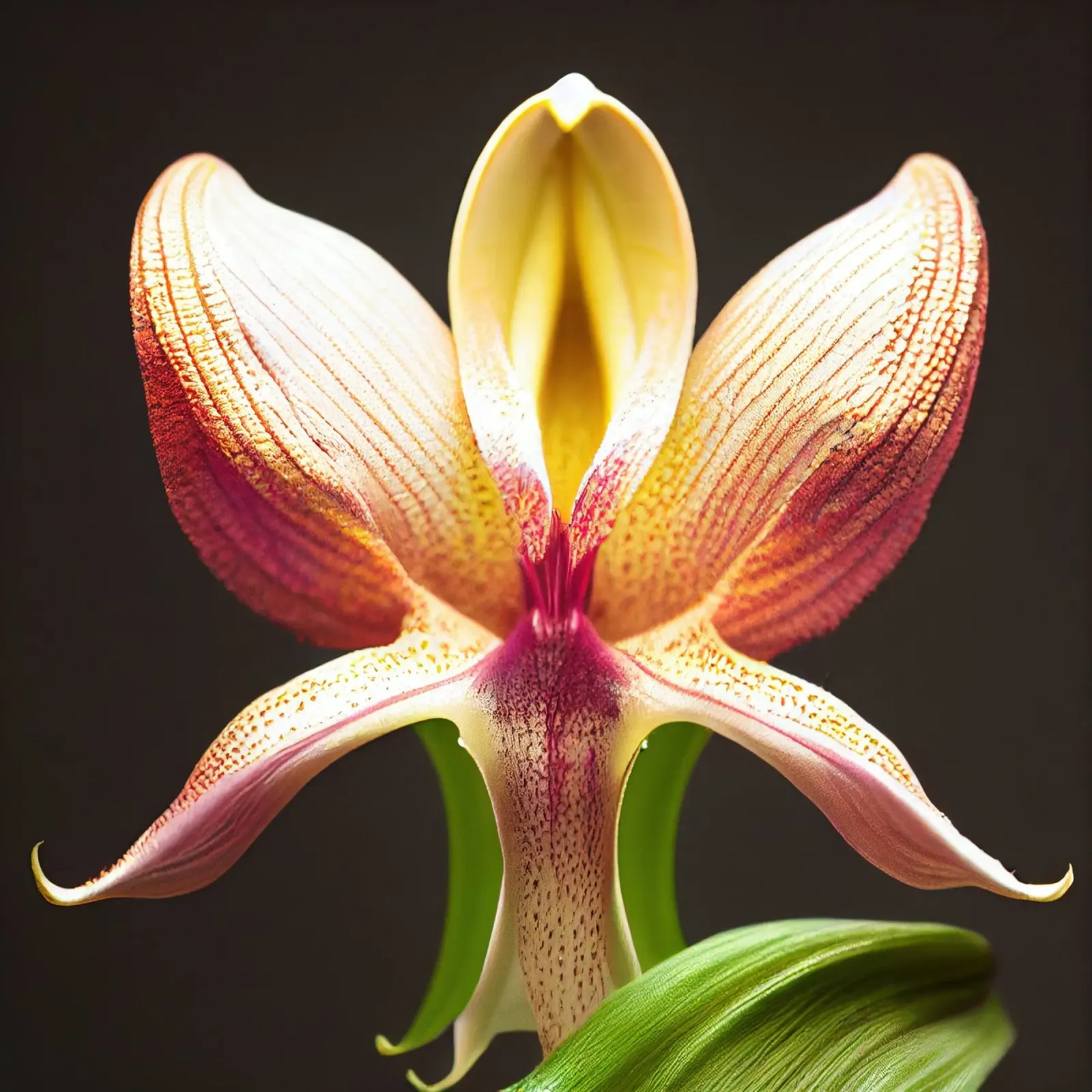 Macro fiore di orchidea Ladys Slipper poster da Bold Blooms