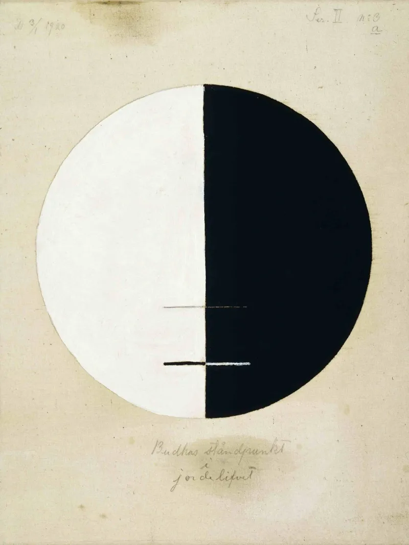 Hilma af Klint, Le point de vue des bouddhas dans la vie terrestre n° 3 plexiglas de William Store