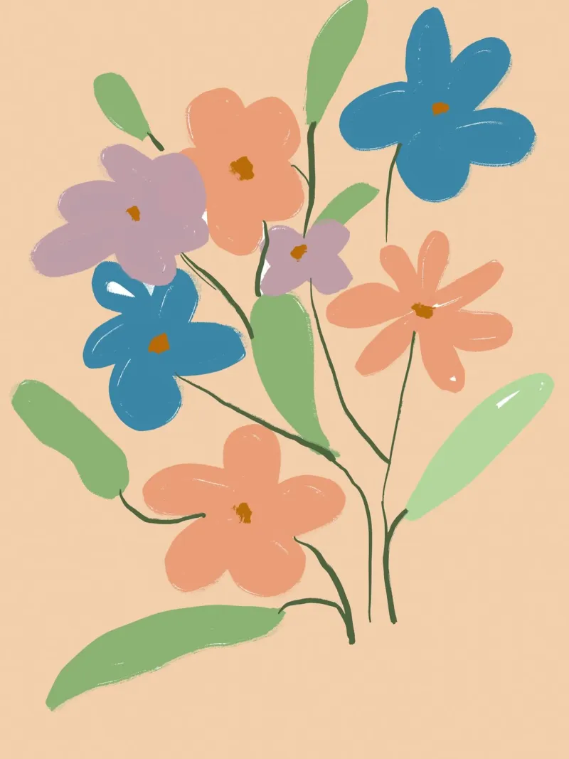 Pastel Flowers pellicola backlit da treechild