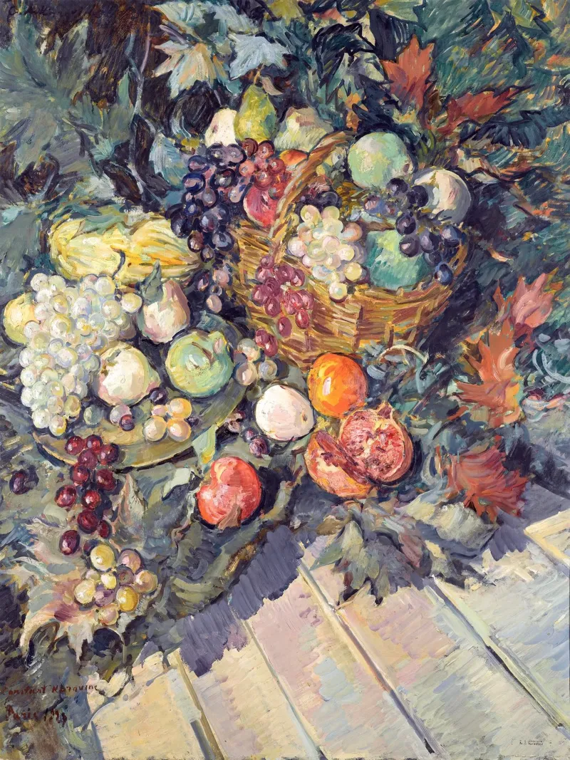 Still Life With Fruit poster con telaio in plastica da apoloprints