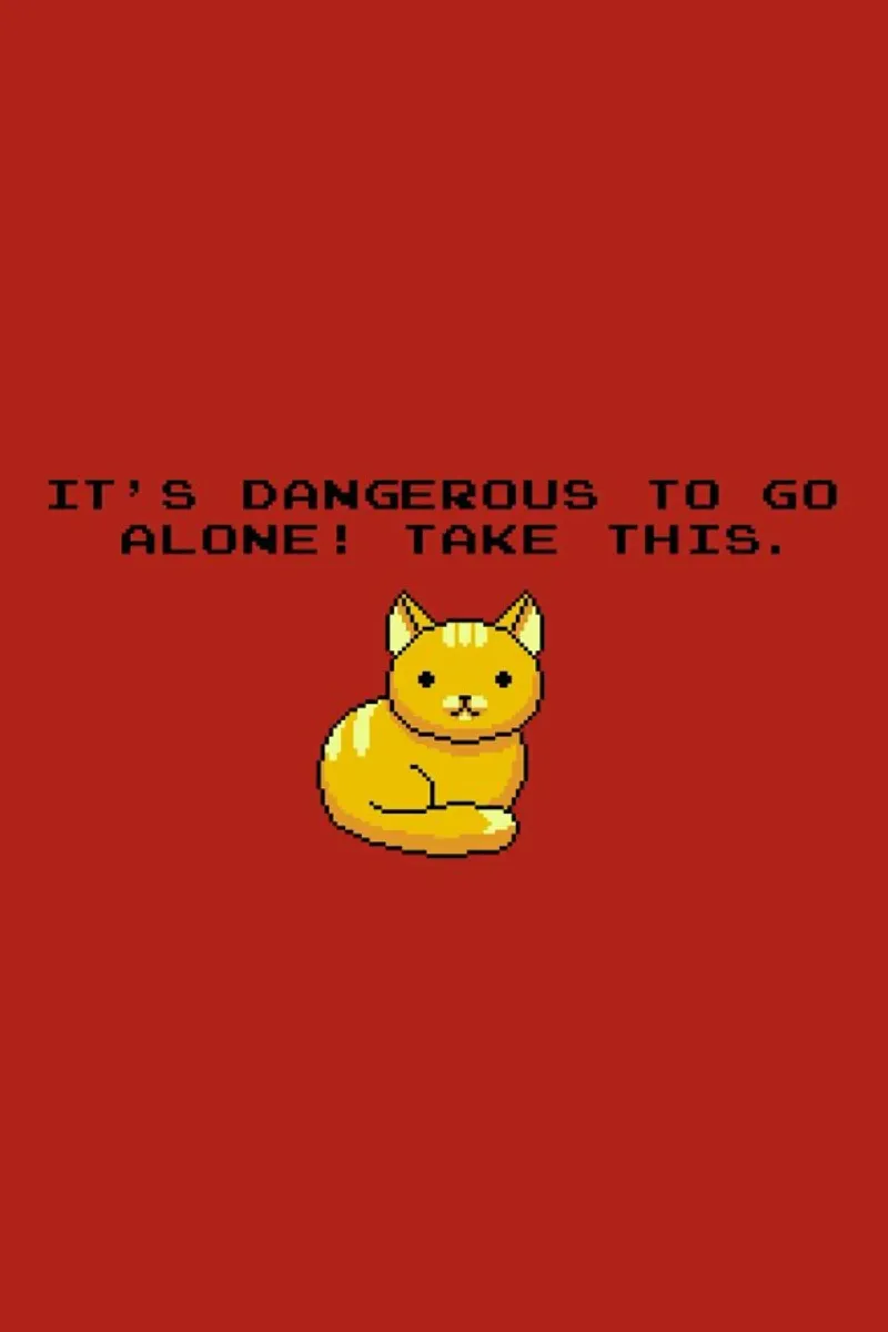 Its Dangerous To Go Alone Take This Cat pellicola backlit da Tobe Fonseca