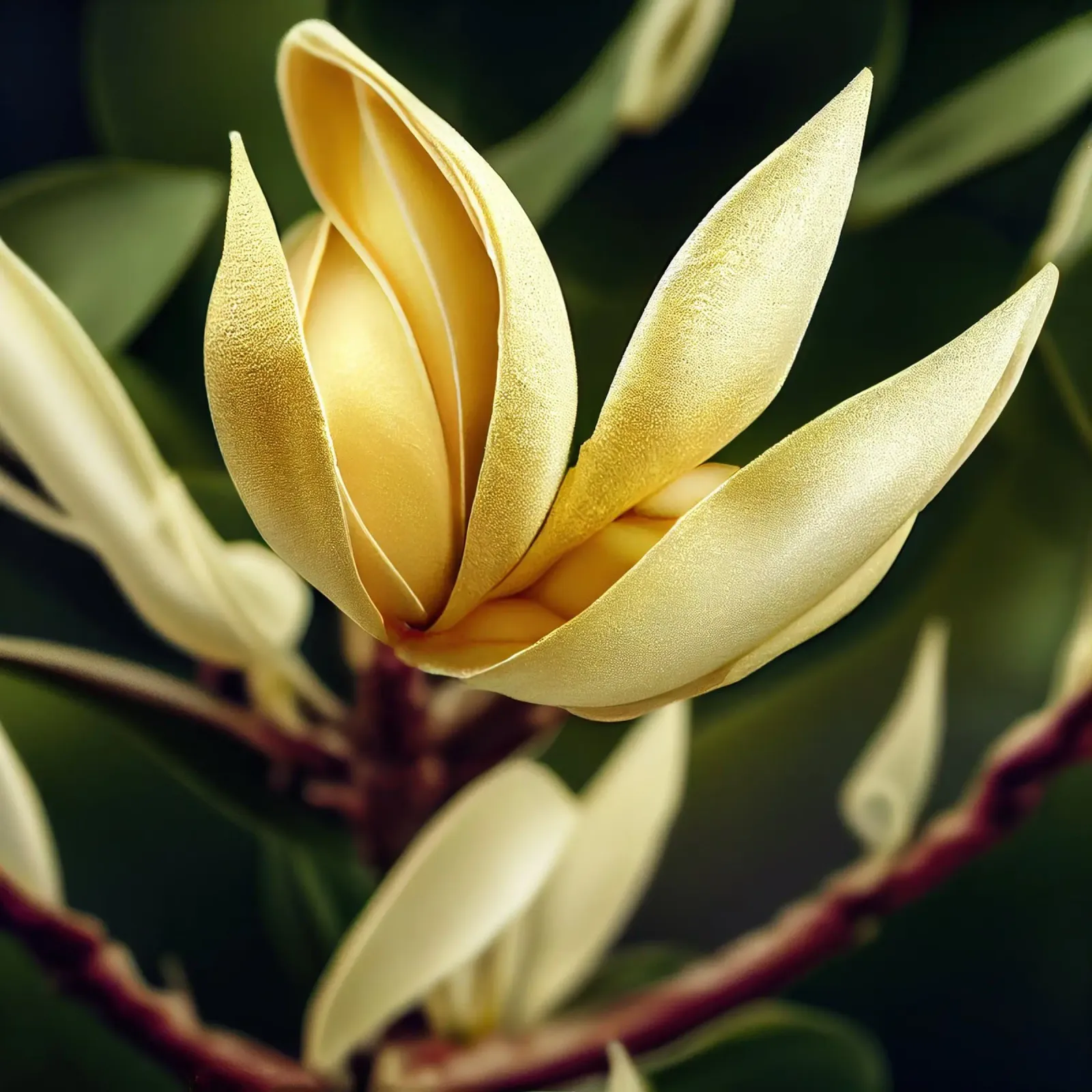 Macro Magnolia Flower pellicola backlit da Bold Blooms