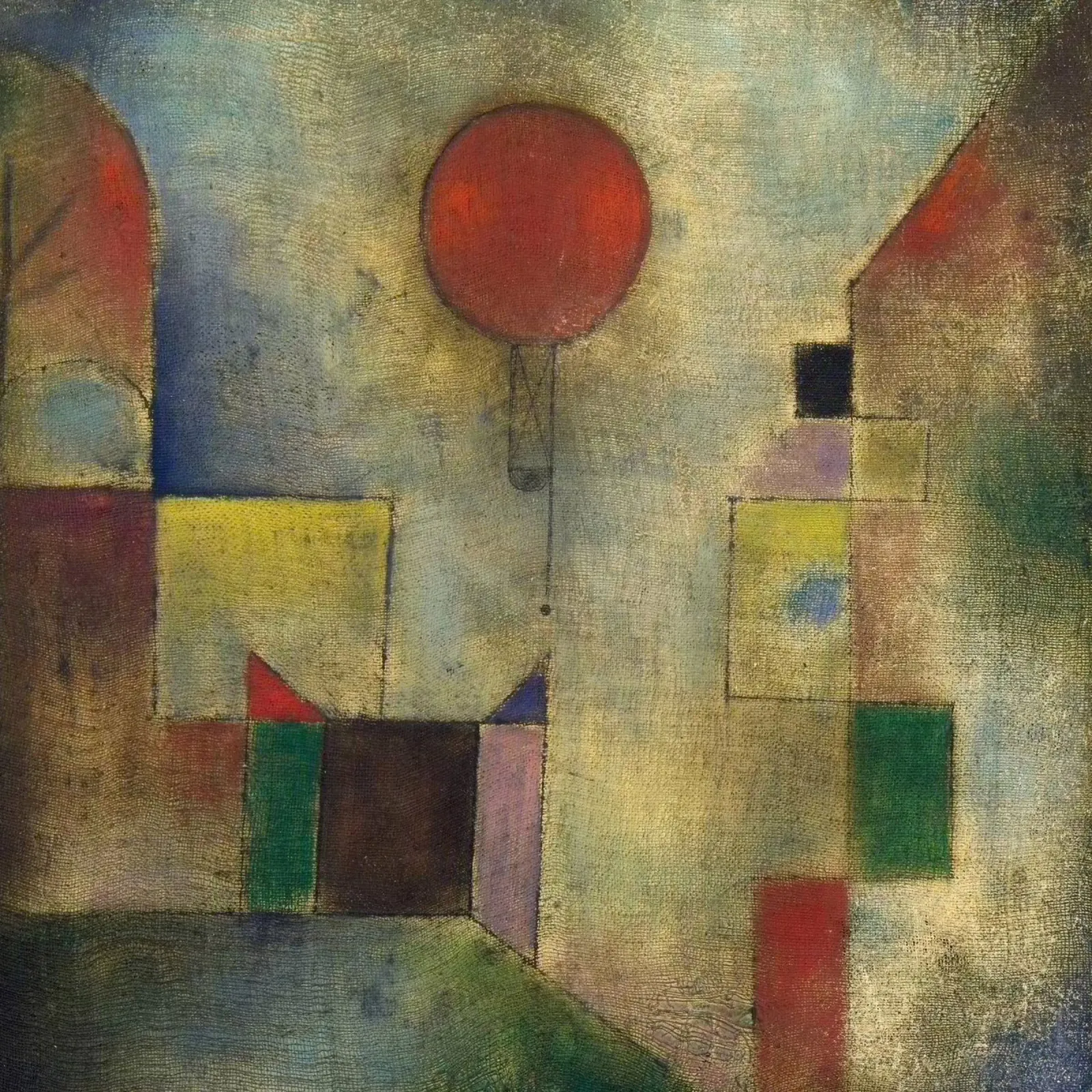 Paul Klee - Palloncino rosso, 1922 poster con telaio in legno da Timeless Artworks