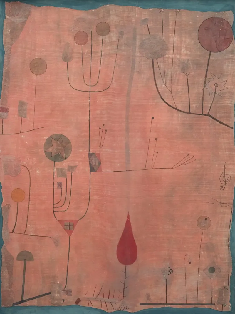 Paul Klee - Frutti su rosso, 1930 poster con telaio in plastica da Timeless Artworks