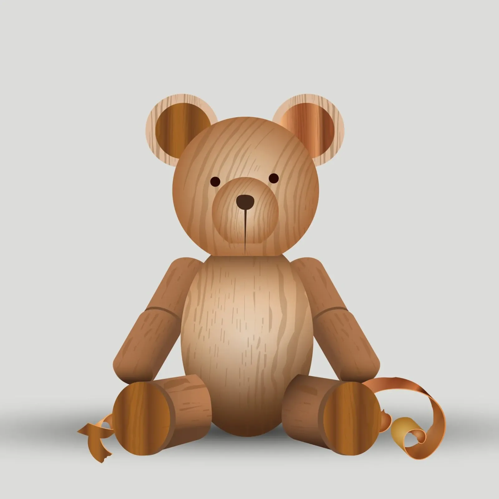 Aspetto in legno - Simpatica statuetta di un orso pellicola backlit da namosh
