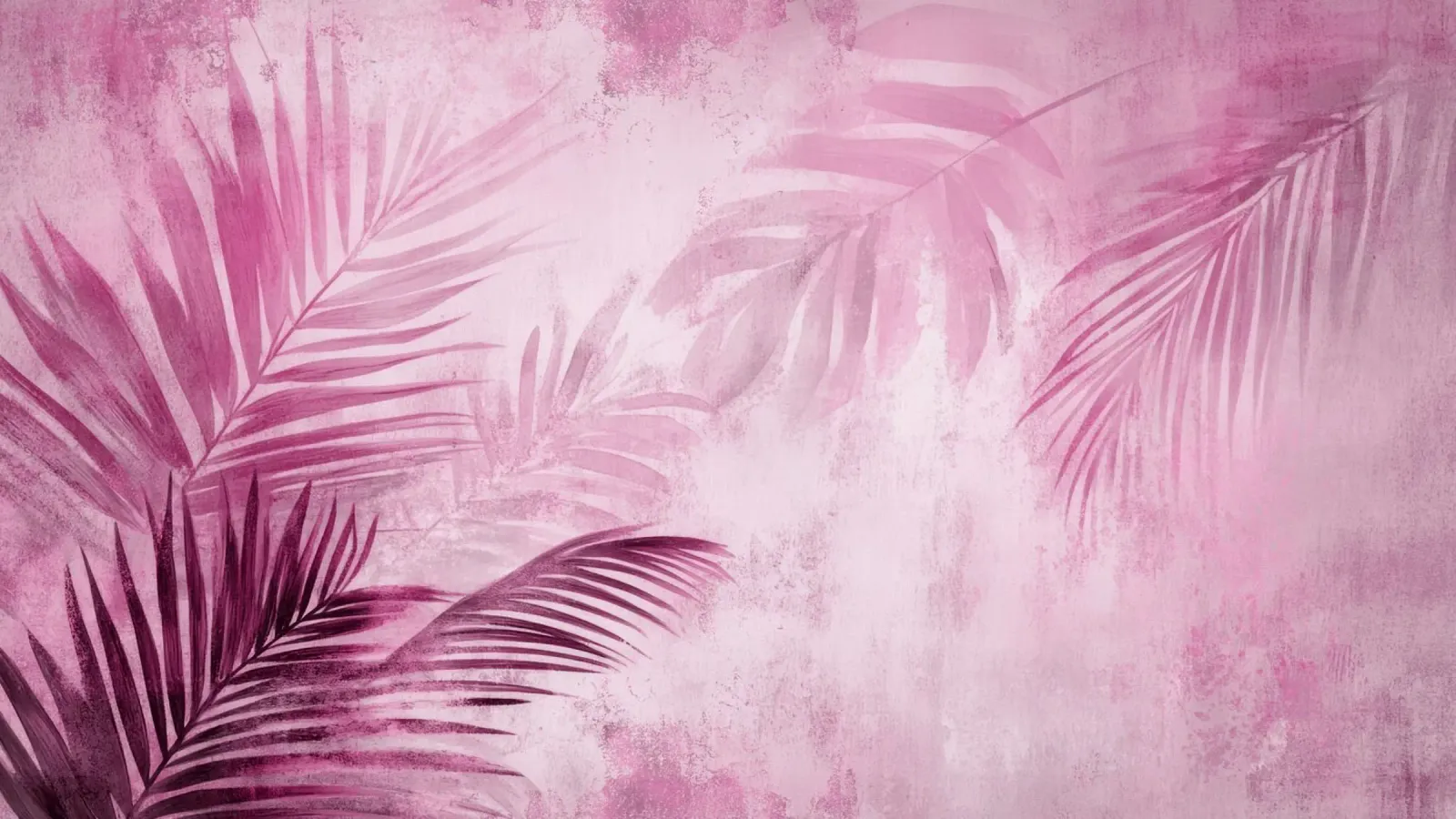 Pink Palm Paradise alu-dibond by Modern Muse