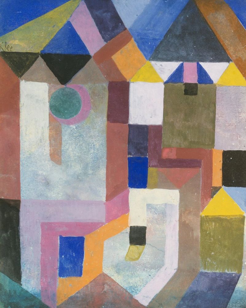 Paul Klee - Kleurrijke architectuur poster van Timeless Artworks