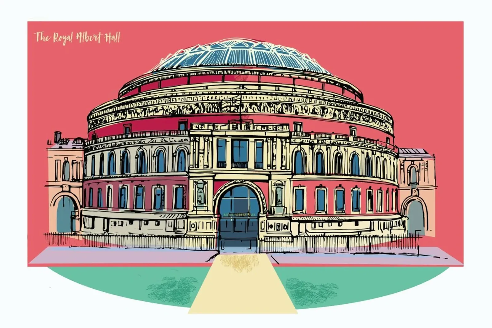 Royal Albert Hall poster con telaio in plastica da Rocket68