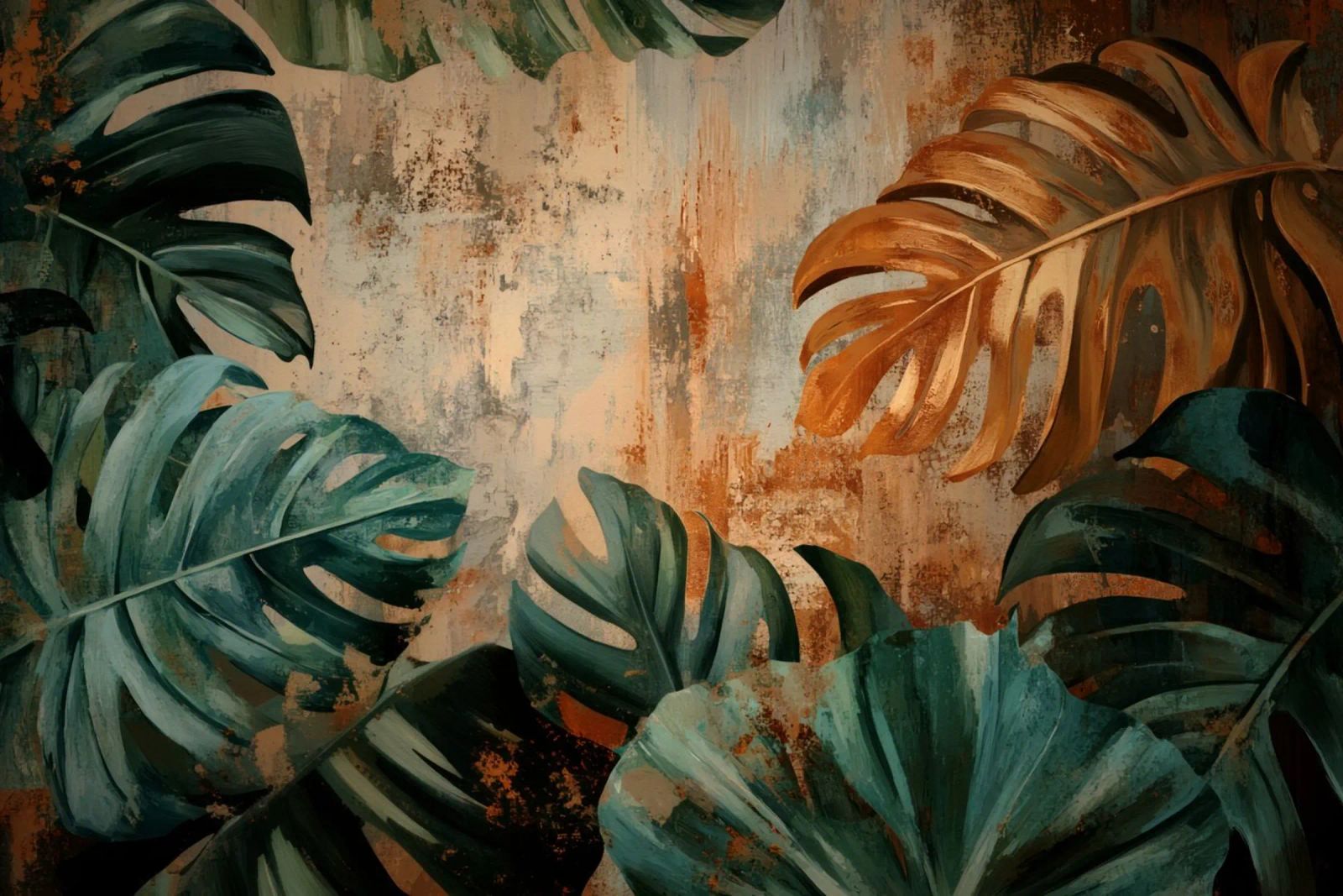 Rustic Monstera Jungle Vibes poster by Modern Muse