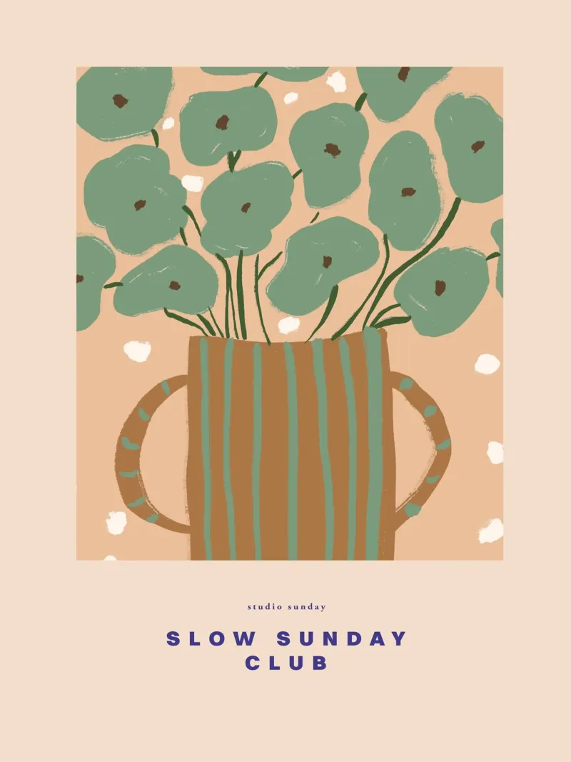 Slow Sunday Club canvas by treechild