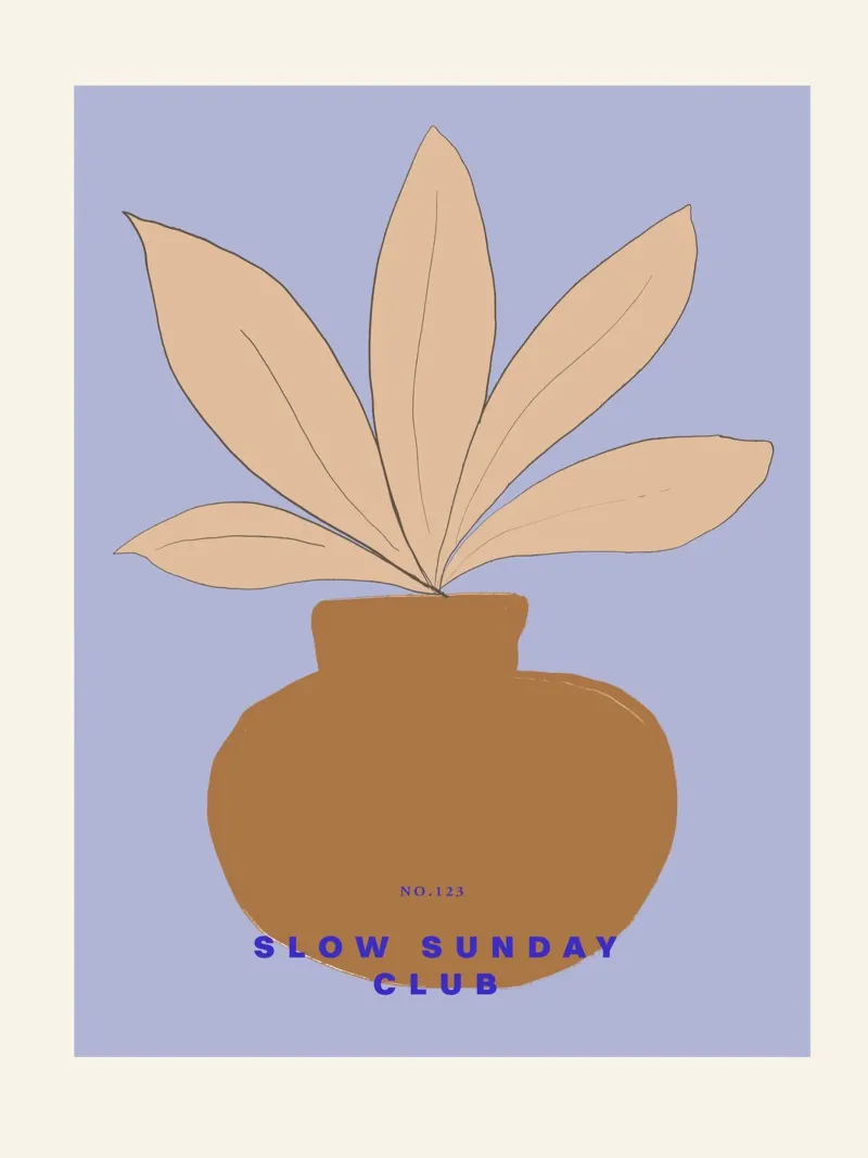 Slow Sunday poster con telaio in plastica da treechild