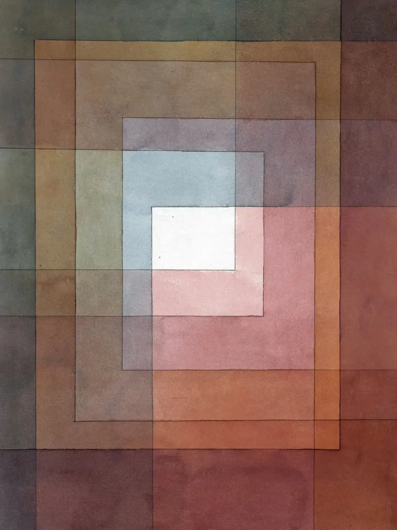 Paul Klee - Bianco colorato polifonicamente plexiglass da Timeless Artworks