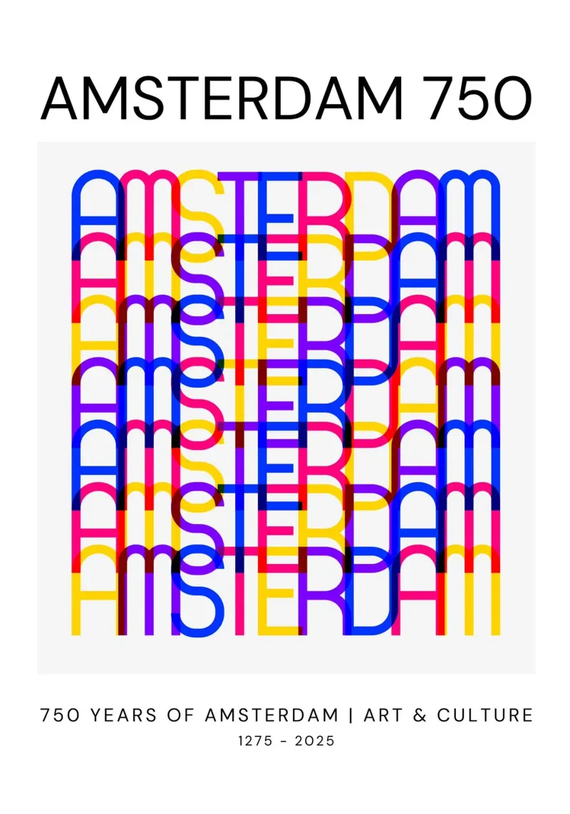 Amsterdam 750 – #7 – Electric Pulse Edition poster con telaio in plastica da Hightown Design