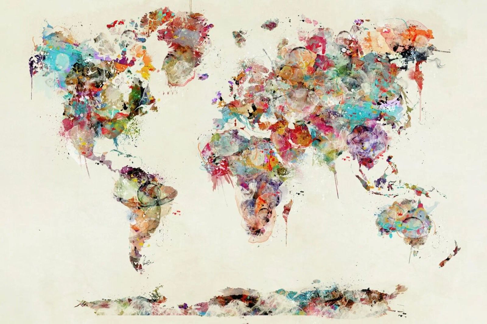World Map Watercolor poster by Brian Buckley